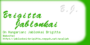 brigitta jablonkai business card